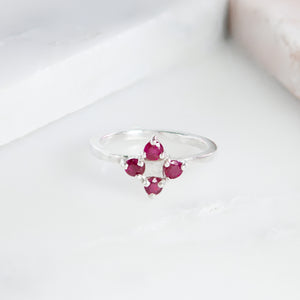 Santuari Ruby Cross Ring