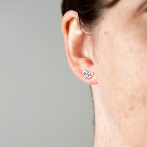 Box of Light Stud Earrings in Blue