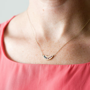 Box of Light Sapphire and Ruby Necklace