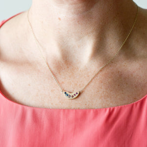 Box of Light Sapphire and Ruby Necklace