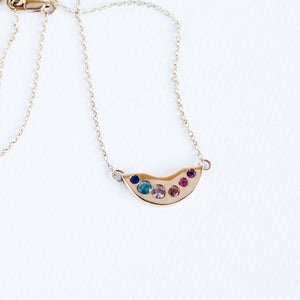 Box of Light Sapphire and Ruby Necklace