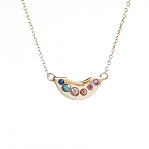 Box of Light Sapphire and Ruby Necklace