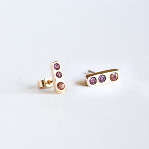 Box of Light Stud Earrings in Pinks