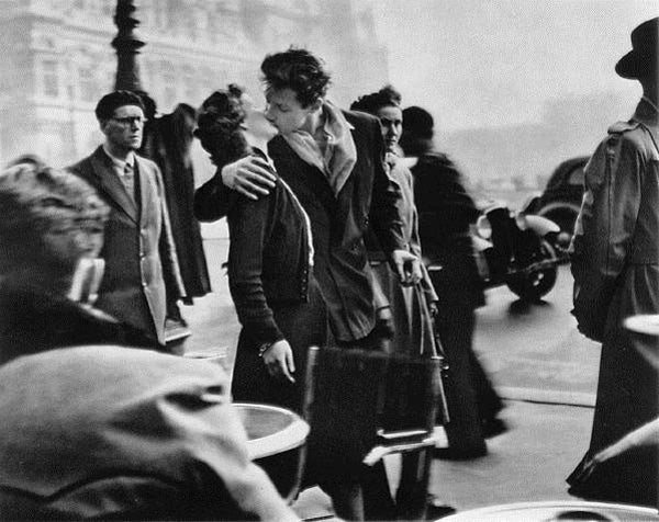 The Kiss by the Hotel de Ville, Paris 1950  - by Robert Doisneau 