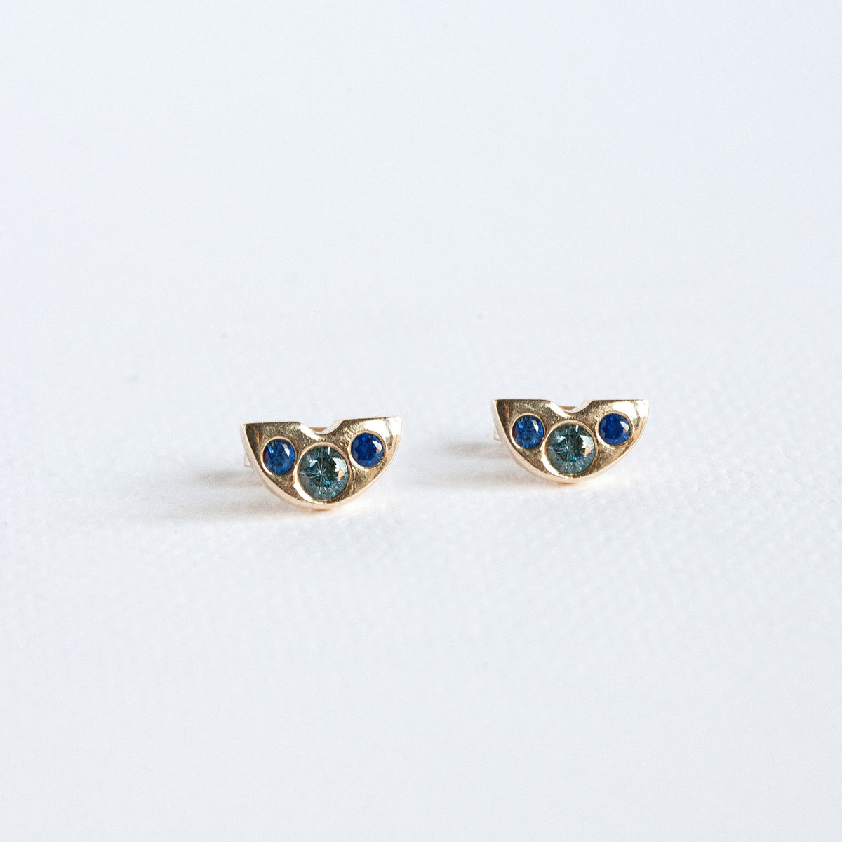 Box of Light Stud Earrings in Blue