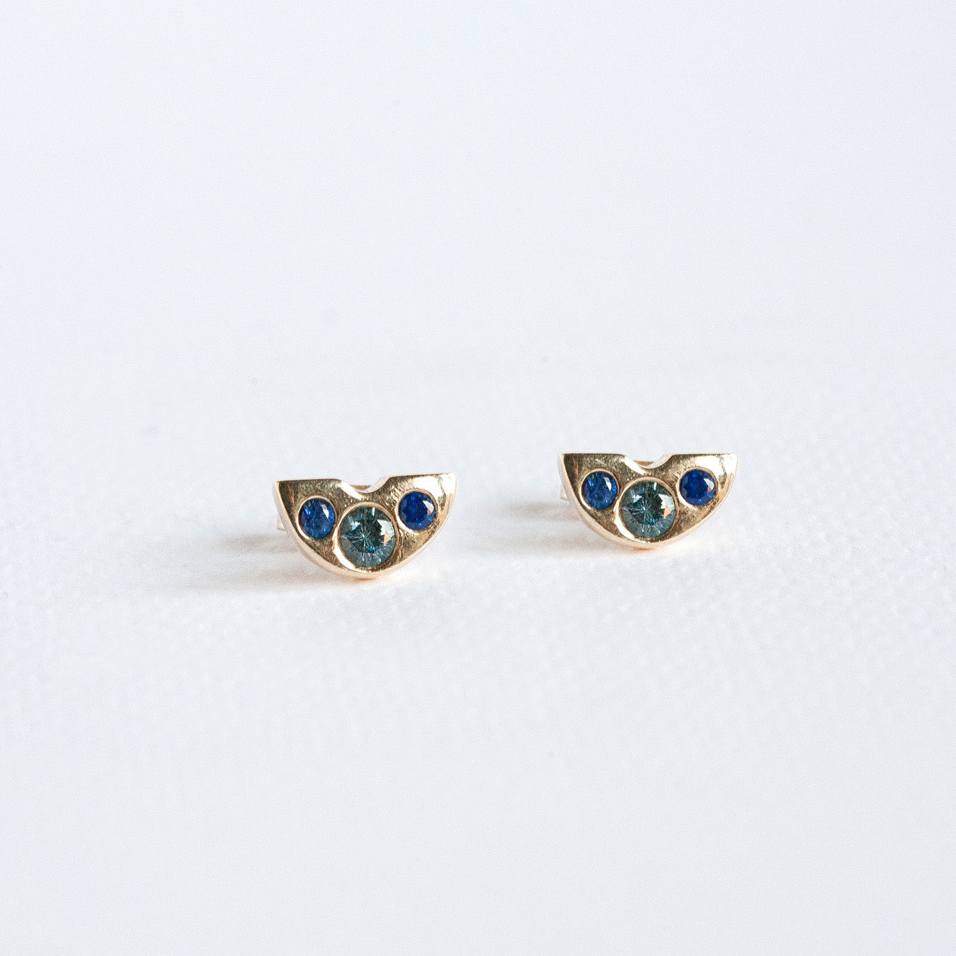 Box of Light Stud Earrings in Blue