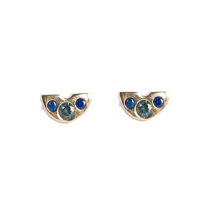 Box of Light Stud Earrings in Blue