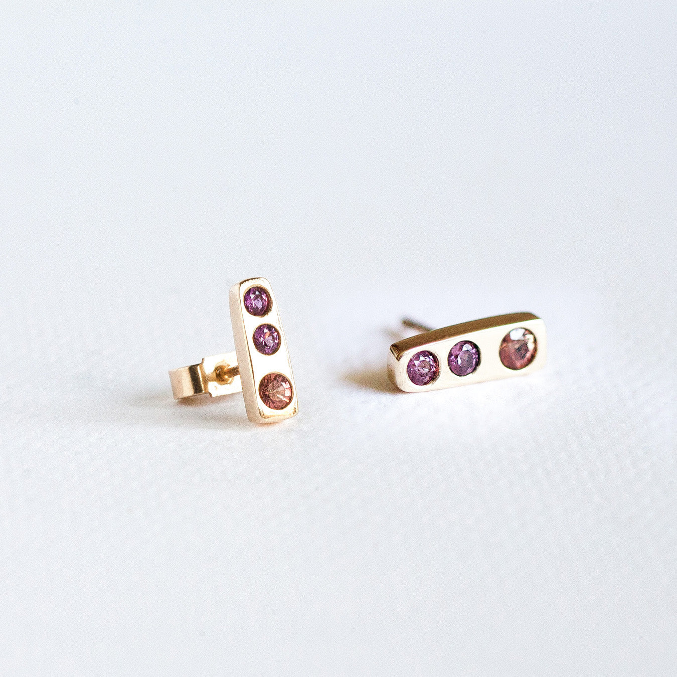 Box of Light Stud Earrings in Pinks
