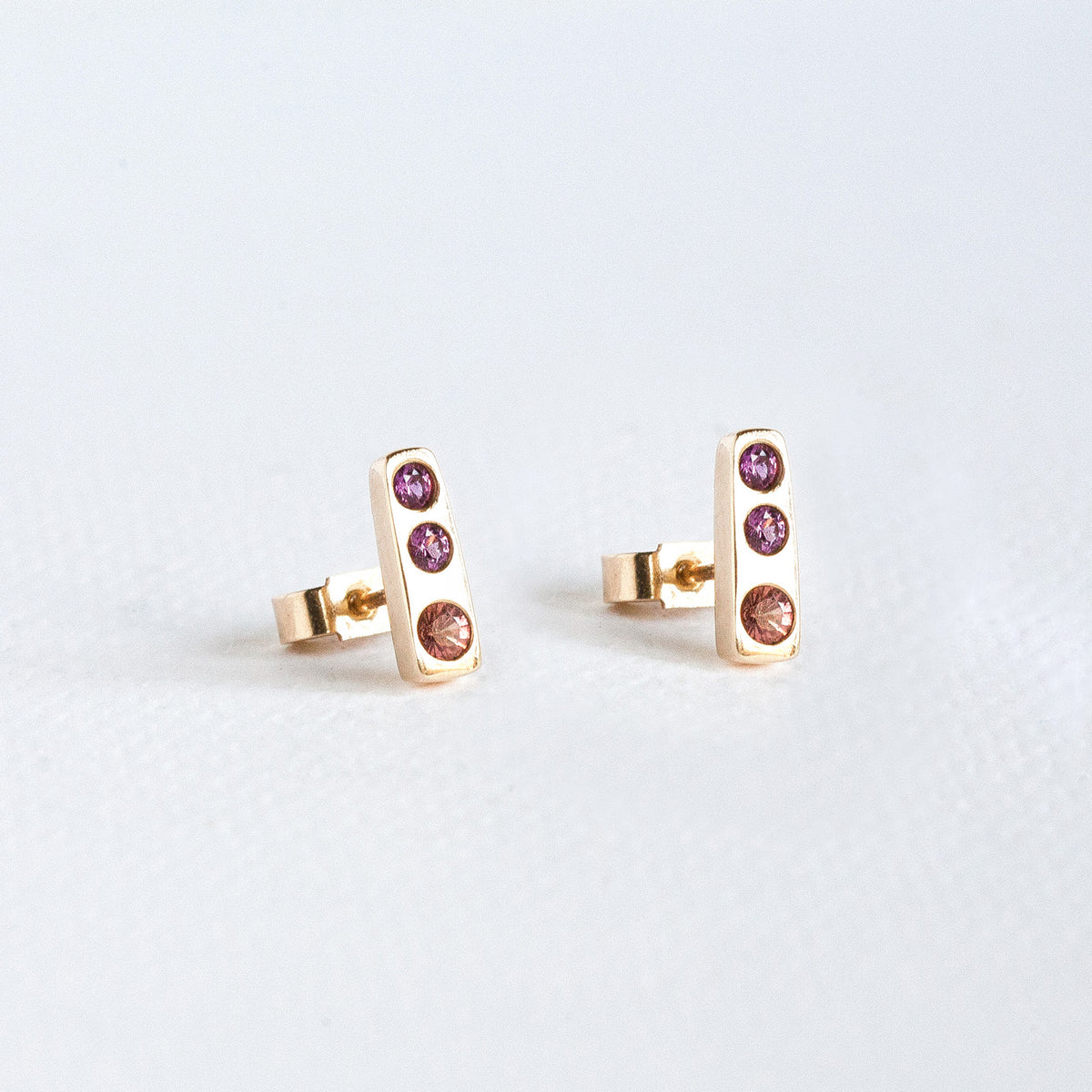 Box of Light Stud Earrings in Pinks